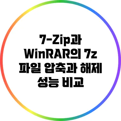 7-Zip과 WinRAR의 7z 파일 압축과 해제 성능 비교