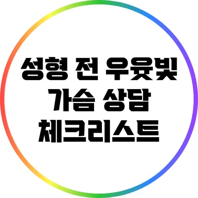성형 전 우윳빛 가슴 상담 체크리스트