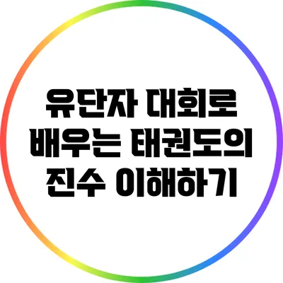 유단자 대회로 배우는 태권도의 진수 이해하기
