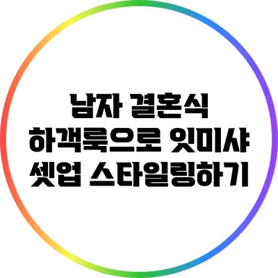 남자 결혼식 하객룩으로 잇미샤 셋업 스타일링하기