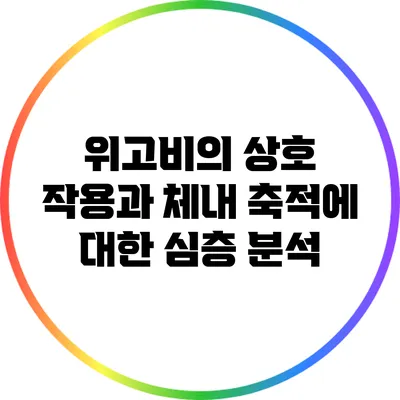 위고비의 상호 작용과 체내 축적에 대한 심층 분석
