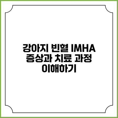 강아지 빈혈 IMHA 증상과 치료 과정 이해하기