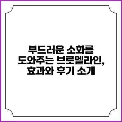 부드러운 소화를 도와주는 브로멜라인, 효과와 후기 소개