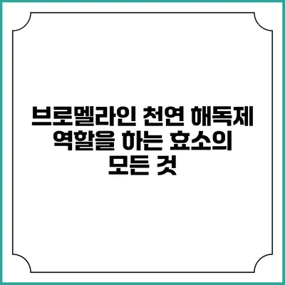 브로멜라인: 천연 해독제 역할을 하는 효소의 모든 것