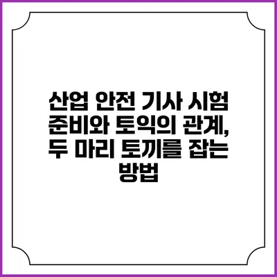 산업 안전 기사 시험 준비와 토익의 관계, 두 마리 토끼를 잡는 방법