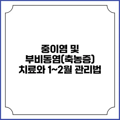 중이염 및 부비동염(축농증) 치료와 1~2월 관리법