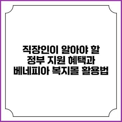 직장인이 알아야 할 정부 지원 혜택과 베네피아 복지몰 활용법