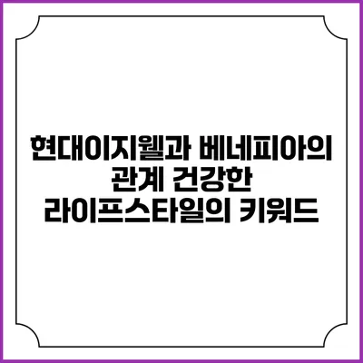 현대이지웰과 베네피아의 관계: 건강한 라이프스타일의 키워드