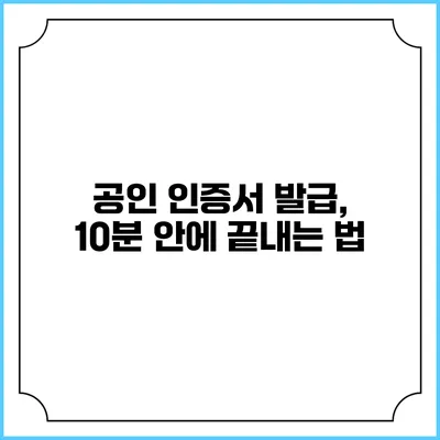 공인 인증서 발급, 10분 안에 끝내는 법