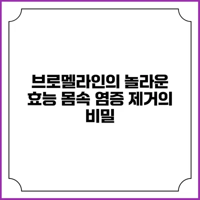 브로멜라인의 놀라운 효능: 몸속 염증 제거의 비밀