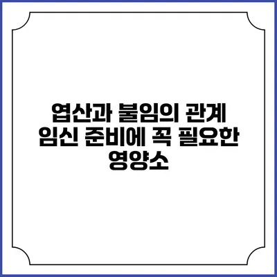 엽산과 불임의 관계: 임신 준비에 꼭 필요한 영양소