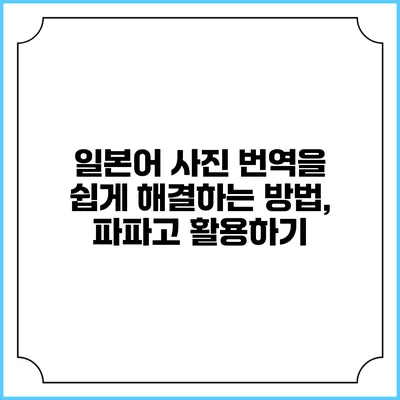 일본어 사진 번역을 쉽게 해결하는 방법, 파파고 활용하기